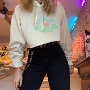 golf le fleur cropped hoodie!!